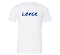 Lover - White_Blue Motivational T-Shirt | EntreVisionU