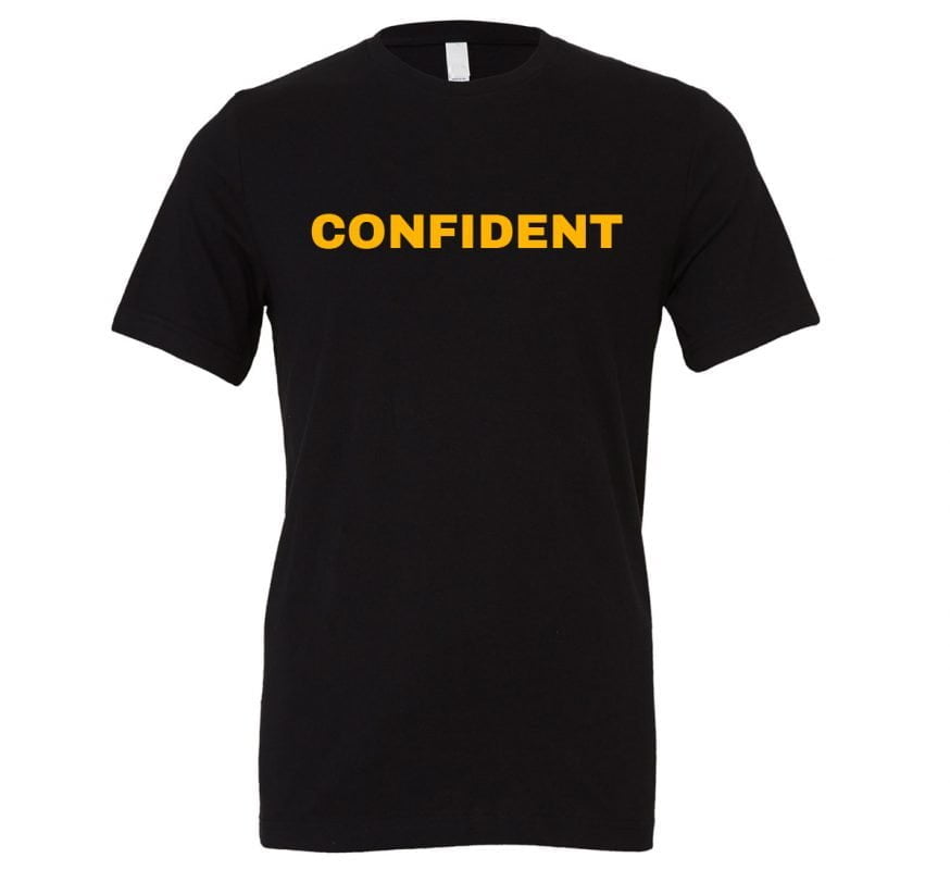 Confident Motivational T-Shirt - Black Yellow | EntreVisionU
