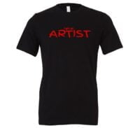 I am an Artist - Black_Red Motivational T-Shirt | EntreVisionU