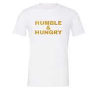 Humble and Hungry - White-Gold Motivational T-Shirt | EntreVisionU