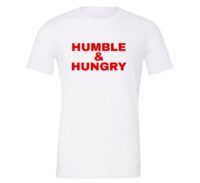 Humble and Hungry - White-Red Motivational T-Shirt | EntreVisionU