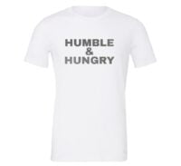 Humble and Hungry - White-Silver Motivational T-Shirt | EntreVisionU
