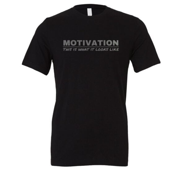 Motivation This is What it Looks Like - Black-Silver Motivational T-Shirt | EntreVisionU