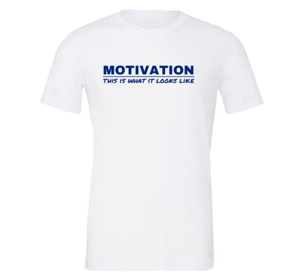 Motivation This is What it Looks Like - White-Blue Motivational T-Shirt | EntreVisionU