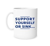 Support Yourself Or Sink 11 oz Coffee Mug Left Side EntreVisionU