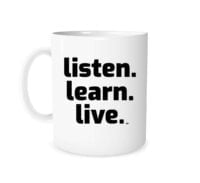 Listen Learn Live - White_Black 11 oz Mug | EntreVisionU