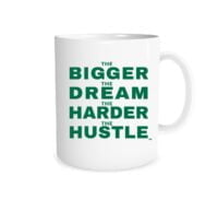 The Bigger The Dream - White_Green 11 oz Mug Right_Side | EntreVisionU