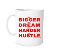The Bigger The Dream - White_Red 11 oz Mug Left_Side | EntreVisionU
