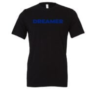 DREAMER - Black-Blue Motivational T-Shirt | EntreVisionU