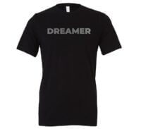 DREAMER - Black-Silver Motivational T-Shirt | EntreVisionU