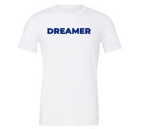 Dreamer - White-Blue Motivational T-Shirt | EntreVisionU