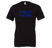 Public Figure - Black-Blue Motivational T-Shirt | EntreVisionU