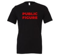 Public Figure - Black-Red Motivational T-Shirt | EntreVisionU