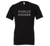 Public Figure - Black-Silver Motivational T-Shirt | EntreVisionU