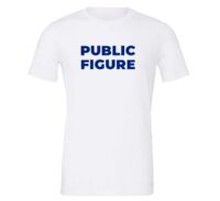 Public Figure - White-Blue Motivational T-Shirt | EntreVisionU