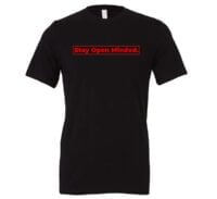 Stay Open Minded - Black_Red Motivational T-Shirt | EntreVisionU