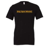 Stay Open Minded - Black_Yellow Motivational T-Shirt | EntreVisionU