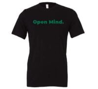 Open Mind - Black_Green Motivational T-Shirt | EntreVisionU