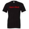 Open Mind Motivational T-Shirt - Black Red | EntreVisionU