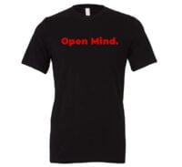 Open Mind Motivational T-Shirt - Black Red | EntreVisionU