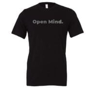 Open Mind - Black_Silver Motivational T-Shirt | EntreVisionU