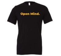 Open Mind - Black_Yellow Motivational T-Shirt | EntreVisionU