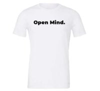 Open Mind - White_Black Motivational T-Shirt | EntreVisionU