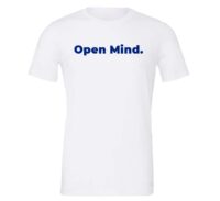 Open Mind - White_Blue Motivational T-Shirt | EntreVisionU