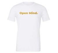 Open Mind - White_Gold Motivational T-Shirt | EntreVisionU