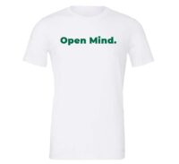 Open Mind - White_Green Motivational T-Shirt | EntreVisionU