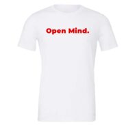 Open Mind - White_Red Motivational T-Shirt | EntreVisionU