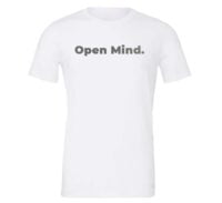 Open Mind - White_Silver Motivational T-Shirt | EntreVisionU