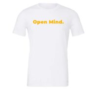 Open Mind - White_Yellow Motivational T-Shirt | EntreVisionU