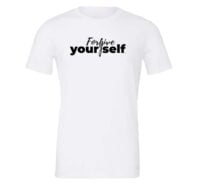 Forgive Yourself - White_Black Motivational T-Shirt | EntreVisionU