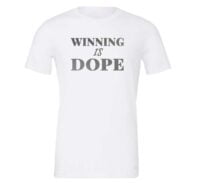Winning_is_Dope - White_Silver Motivational T-Shirt | EntreVisionU